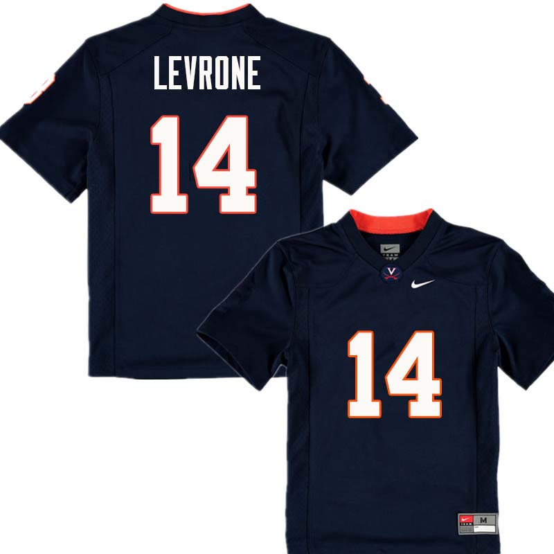 Men #14 Andre Levrone Virginia Cavaliers College Football Jerseys Sale-Navy